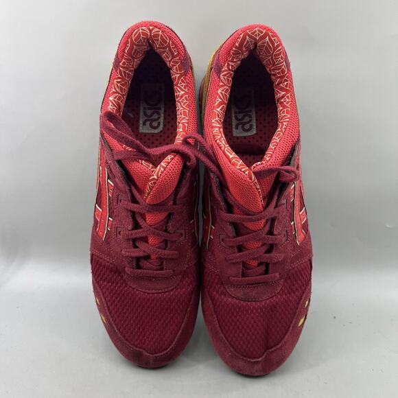 Asics Gel Lyte III Running Shoes Men Size 13 Red Mesh Suede Comfort Low Sneakers main image 7